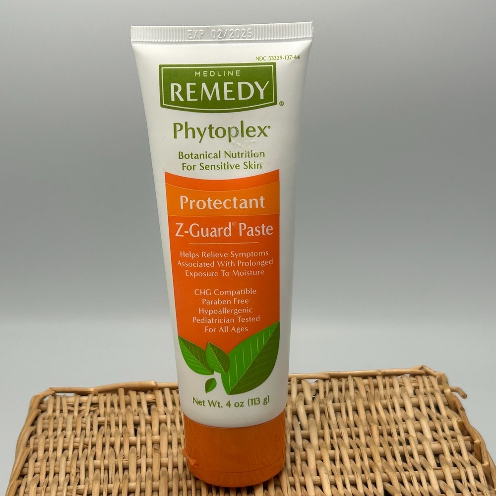 Medline Remedy Phytoplex Z-Guard Skin Protectant Paste Tube 4oz 02/25 Botanical